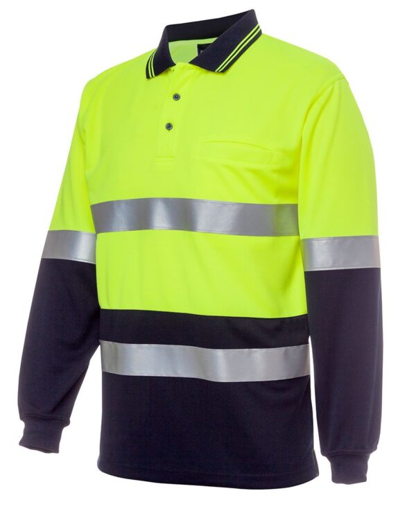 Hi Vis L/S (D+N) Cotton Back Polo JB-6HMCB - Image 3