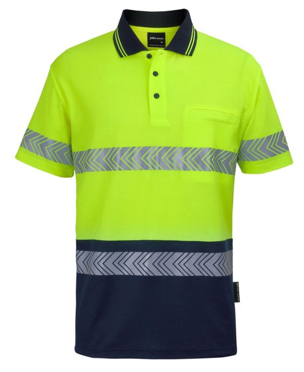 Hi Vis S/S D+N C/Back Segmented Tape Polo JB-6HMSS