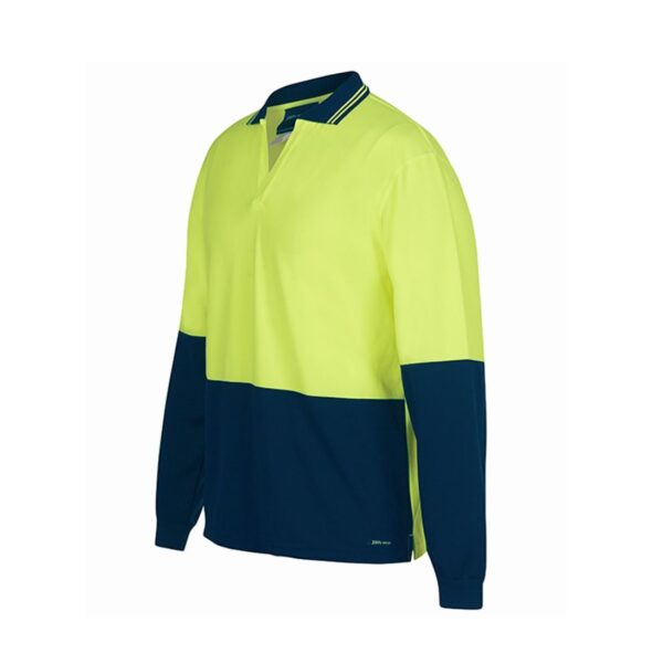 Hi-Vis Long Sleeve Pullover Polo 4602.1 JB-6HNBL