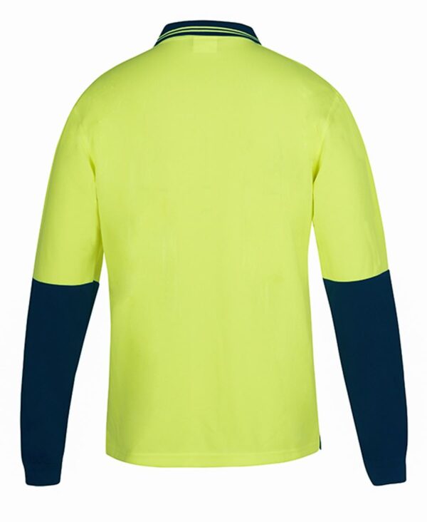 Hi-Vis Long Sleeve Pullover Polo 4602.1 JB-6HNBL - Image 3