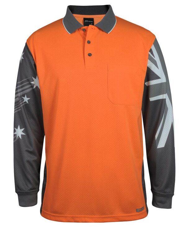 Hi Vis L/S Southern Cross Polo JB-6HSCL - Image 6