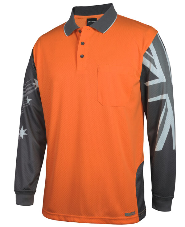 Hi Vis L/S Southern Cross Polo JB-6HSCL - Image 7