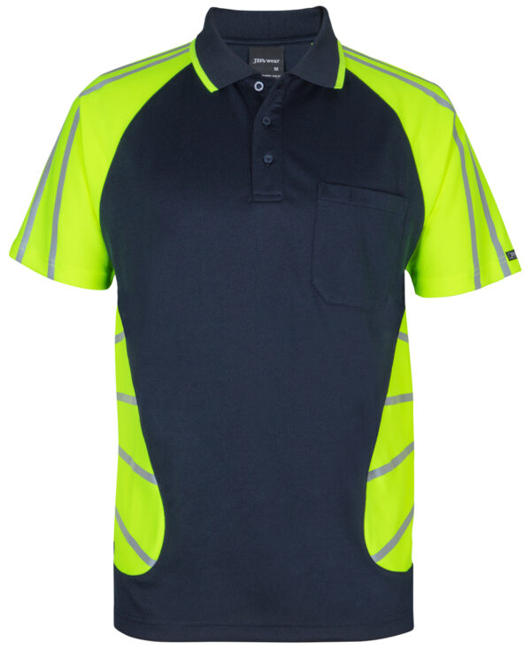 Hi Vis Street Spider Polo W/ Reflective Stripe JB-6HSSR - Image 2