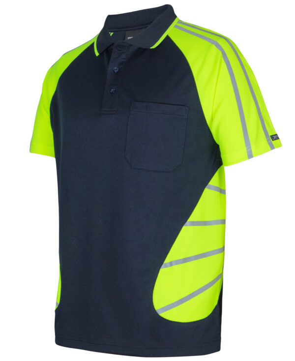 Hi Vis Street Spider Polo W/ Reflective Stripe JB-6HSSR - Image 3