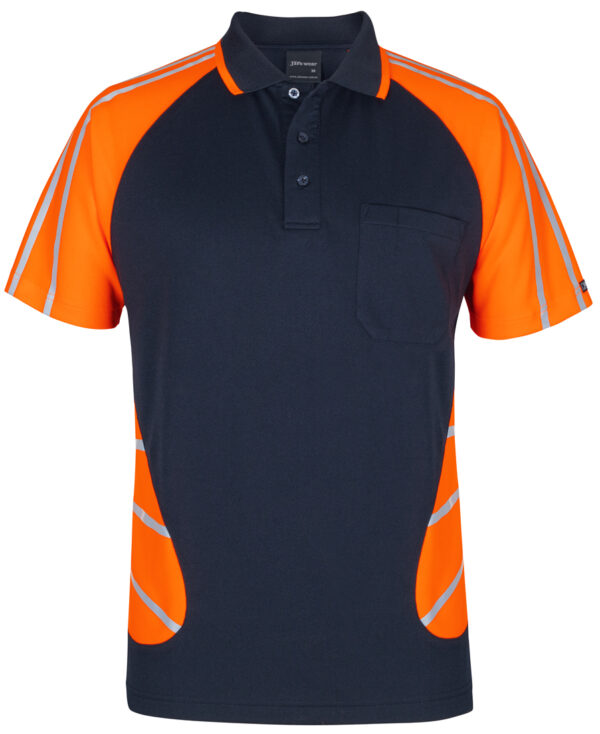 Hi Vis Street Spider Polo W/ Reflective Stripe JB-6HSSR - Image 5