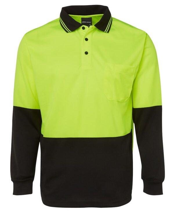 JB's Hi Vis L/S Traditional Polo JB-6HVPL