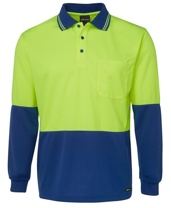 JB's Hi Vis L/S Traditional Polo JB-6HVPL - Image 13