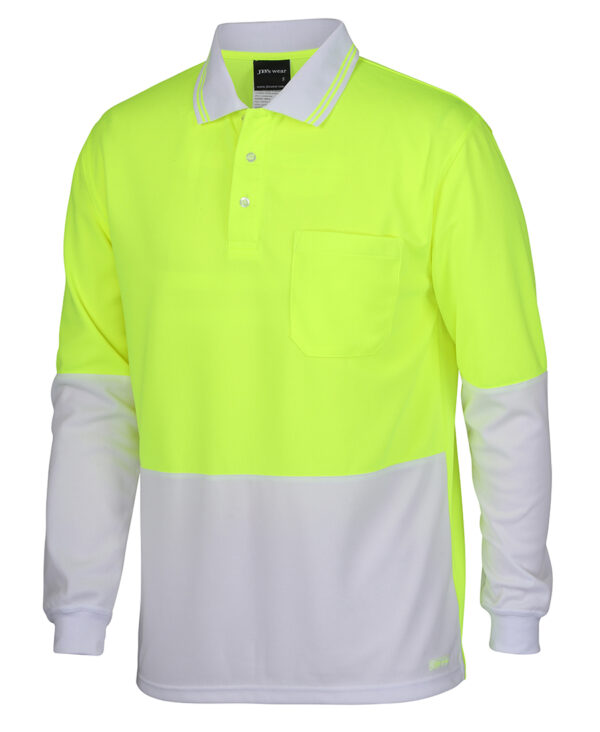 JB's Hi Vis L/S Traditional Polo JB-6HVPL - Image 3