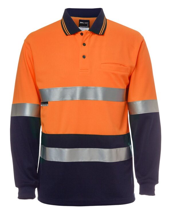 HI Vis L/S (D+N) Traditional Polo JB-6HVSL - Image 2