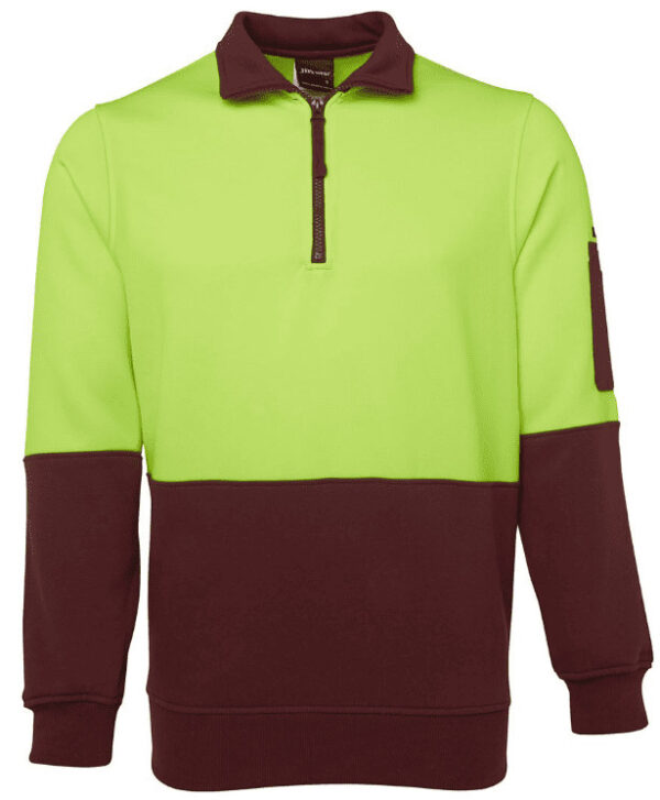 Hi Vis 1/2 Zip Fleecy JB-6HVFH - Image 6