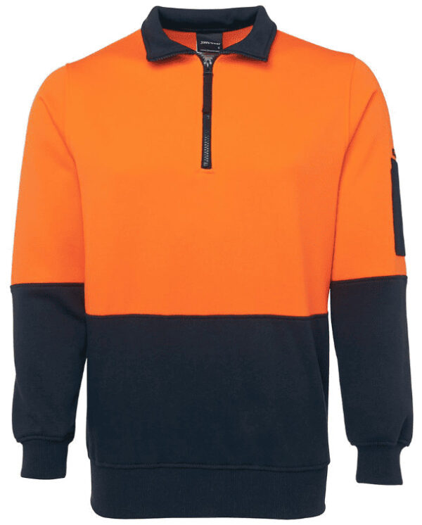 Hi Vis 1/2 Zip Fleecy JB-6HVFH - Image 2