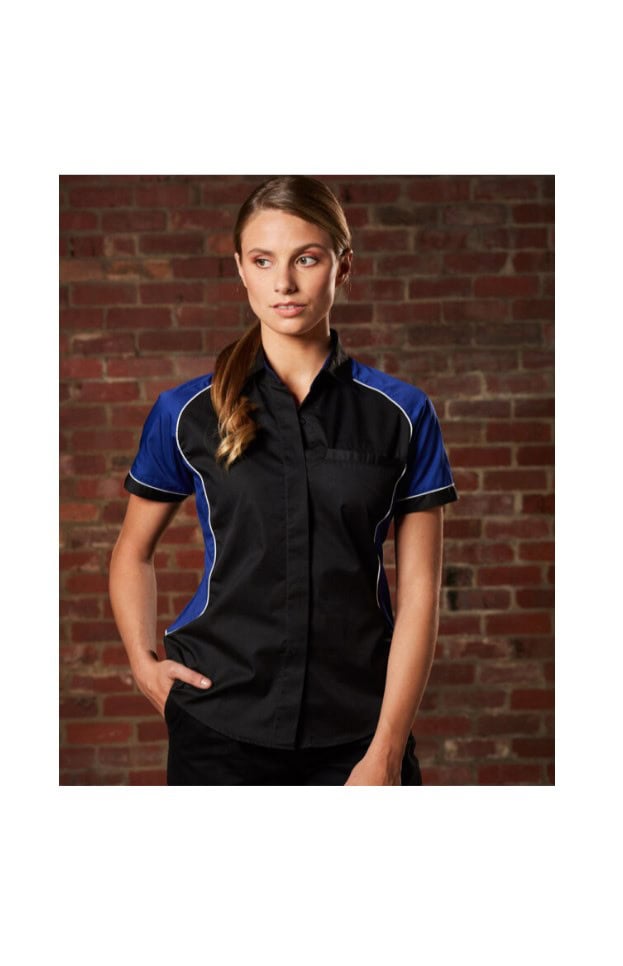 Women's Poly/Cotton Arena Tri-Colour Contrast Shirt SH-BS16