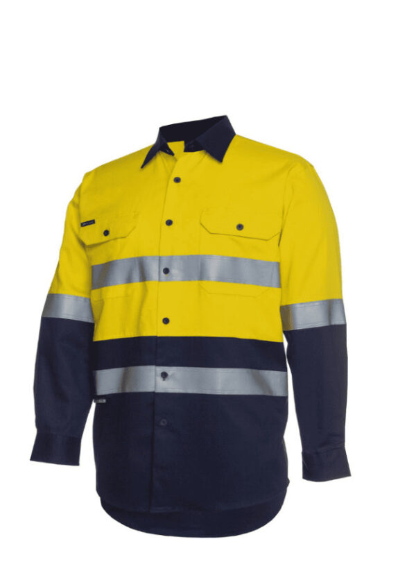 Hi Vis (D+N) L/S 190G Work Shirt JB-6HLS