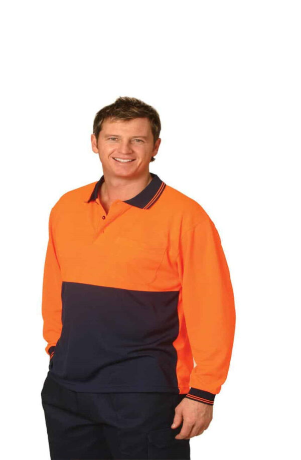 High Visibility Long Sleeve Polo S-SW05CD