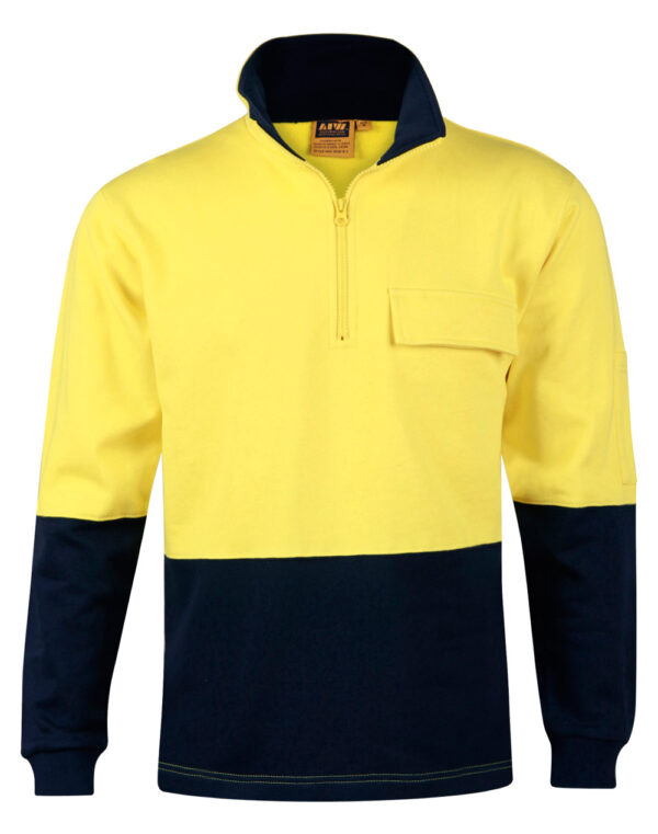 HI-VIS TWO TONE COTTON FLEECY SWEAT SH-SW47 - Image 2