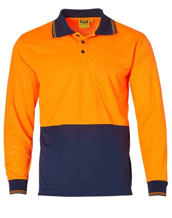 High Visibility Long Sleeve Polo S-SW05CD - Image 2