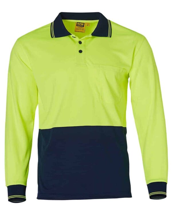 High Visibility Long Sleeve Polo S-SW05CD - Image 4