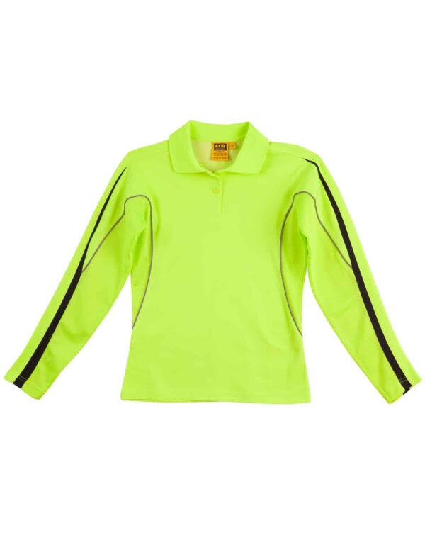 Hi-Vis Legend Long Sleeve Polo - Ladies S-SW34A - Image 3