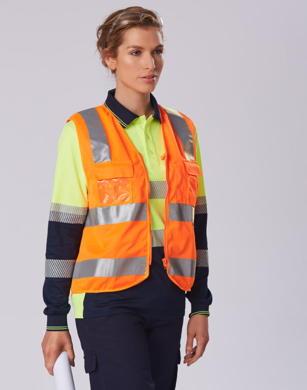 Hi-Vis Safety Vest With id Pocket & 3M Tapes SH-SW42 - Image 2