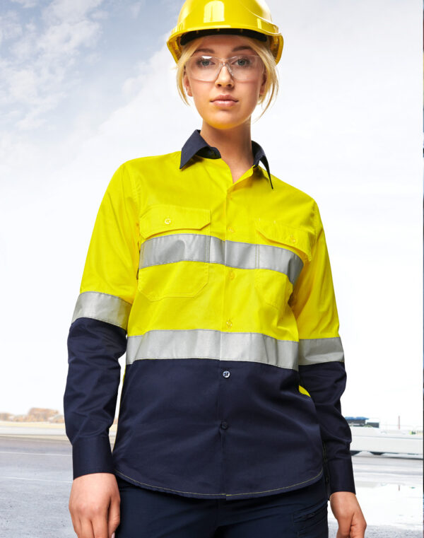 Unisex Hi Vis Cool-Breeze Safety LS Shirt (Generic Tape) SH-SW82 - Image 2