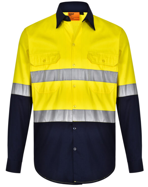 Unisex Hi Vis Cool-Breeze Safety LS Shirt (Generic Tape) SH-SW82 - Image 3