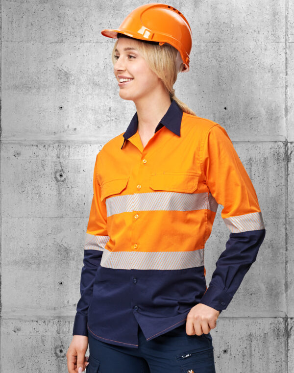 Unisex Hi Vis Cool-Breeze Safety LS Shirt (Segmented Tape) SH-SW83 - Image 2