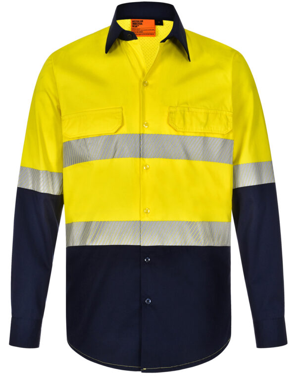 Unisex Hi Vis Cool-Breeze Safety LS Shirt (Segmented Tape) SH-SW83 - Image 12