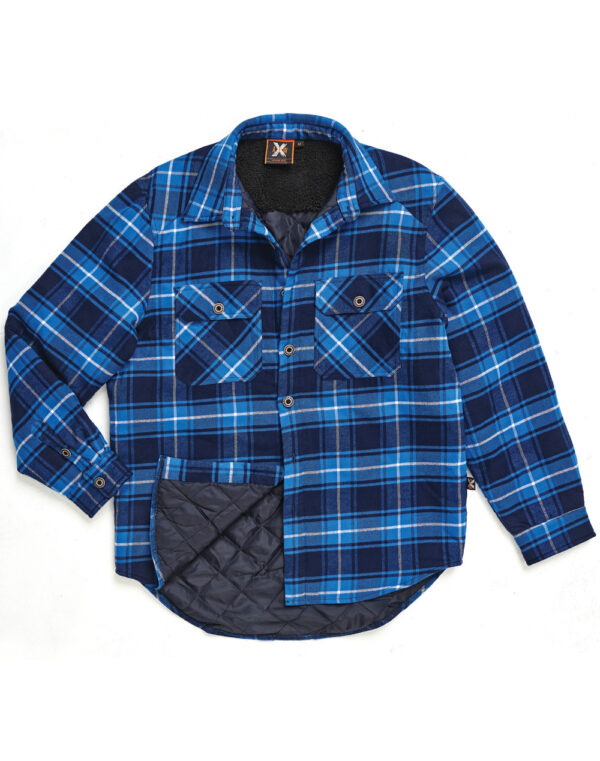 UNISEX QUILTED FLANNEL SHIRT-STYLE JACKET SH-WT07 - Image 5