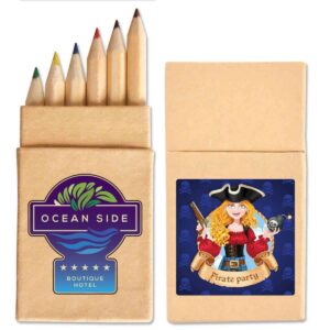 Mini Coloured Pencils in Cardboard Box. LL192