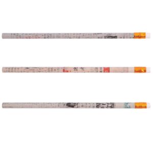 Rubber Tipped Newspaper Print Unsharpened Pencil LL78