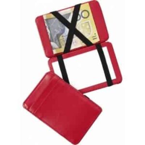 (Clearance - check stock) Premium Red Leather Magic Wallet. PL-MW40